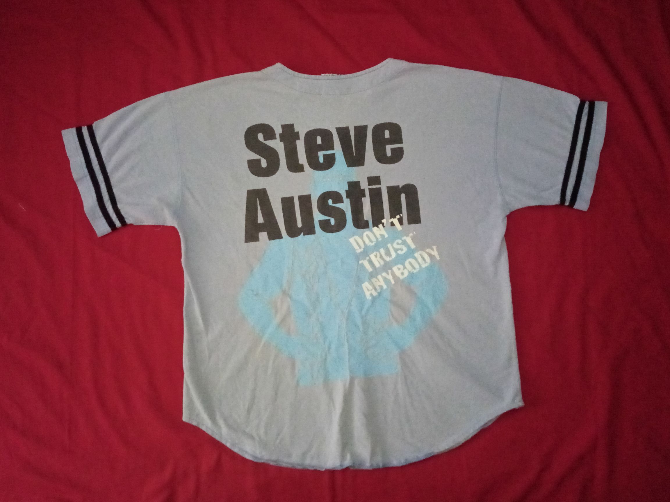 Vintage × WWE VTG WWE Stone Cold Steve Austin baseball shirt wrestling Size US S / EU 44-46 / 1 - 2 Thumbnail