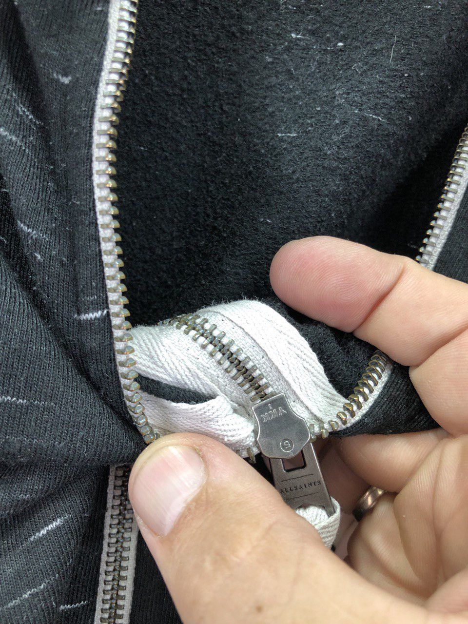 Allsaints Mens Allsaints Zip Up Hoodie Sweatshirt Jacket Size US S / EU 44-46 / 1 - 4 Thumbnail