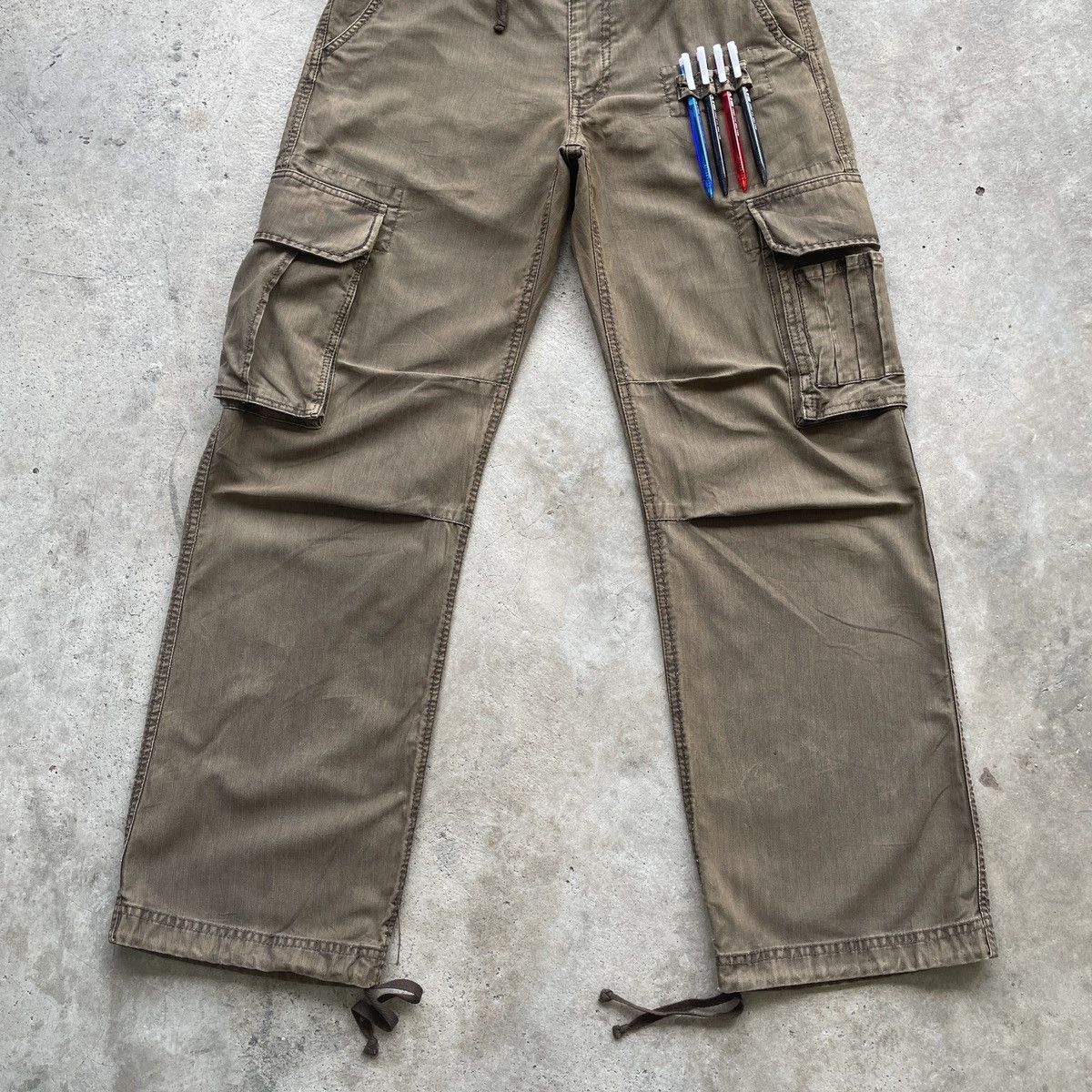 Japanese Brand RARE💥 Vintage Japanese Faded Tactical Cargo Pants Parachute Size US 30 / EU 46 - 6 Thumbnail