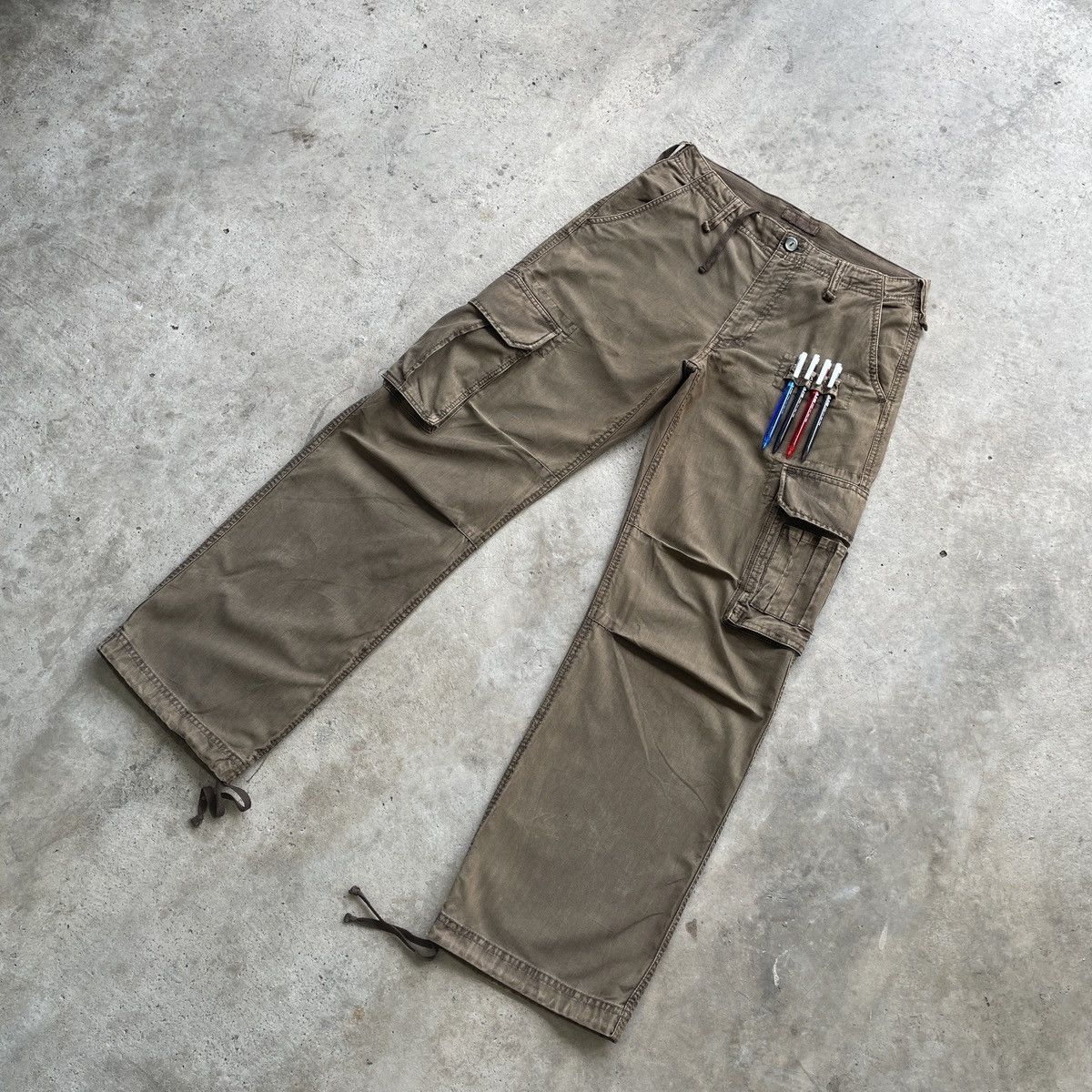 Japanese Brand RARE💥 Vintage Japanese Faded Tactical Cargo Pants Parachute Size US 30 / EU 46 - 2 Thumbnail