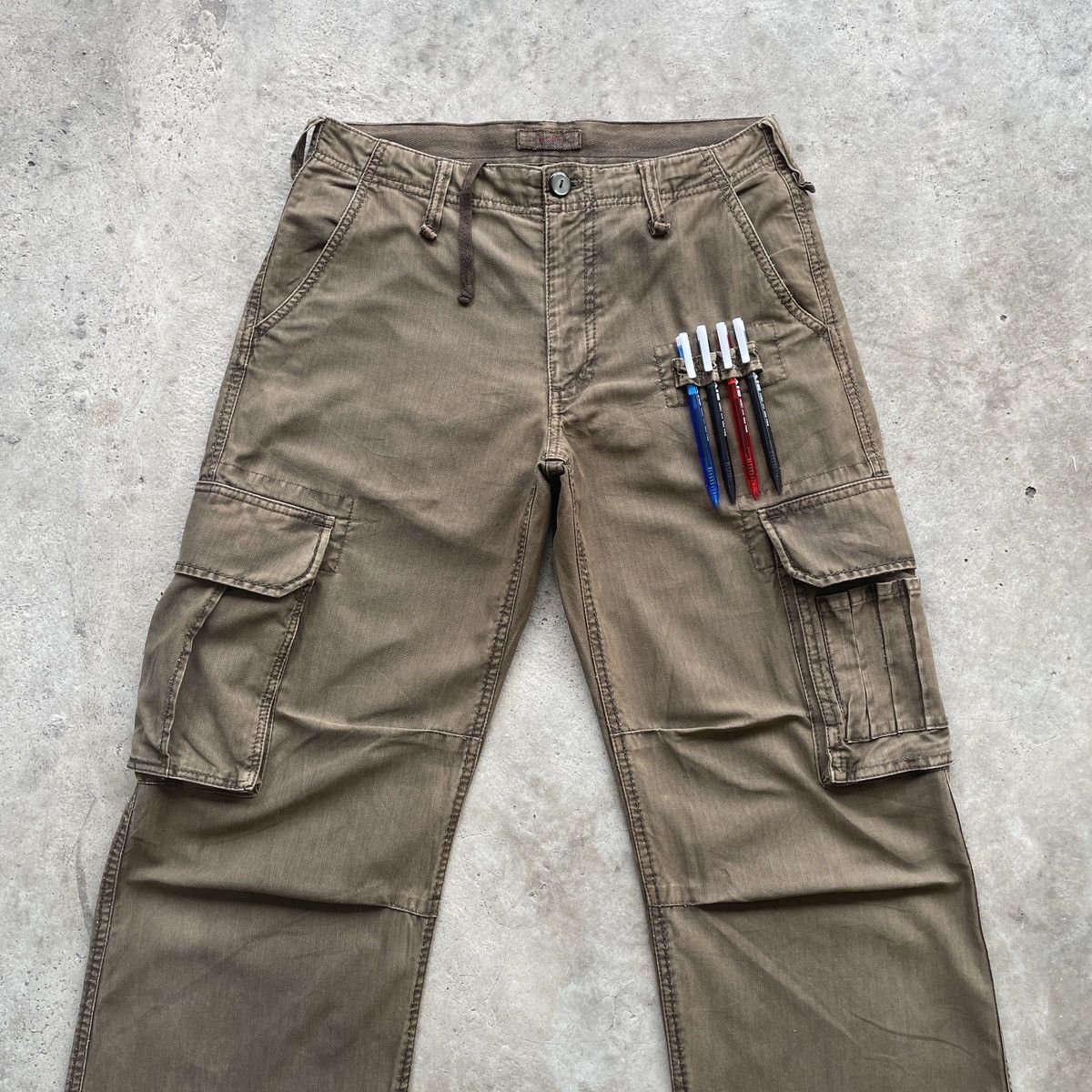 Japanese Brand RARE💥 Vintage Japanese Faded Tactical Cargo Pants Parachute Size US 30 / EU 46 - 5 Thumbnail