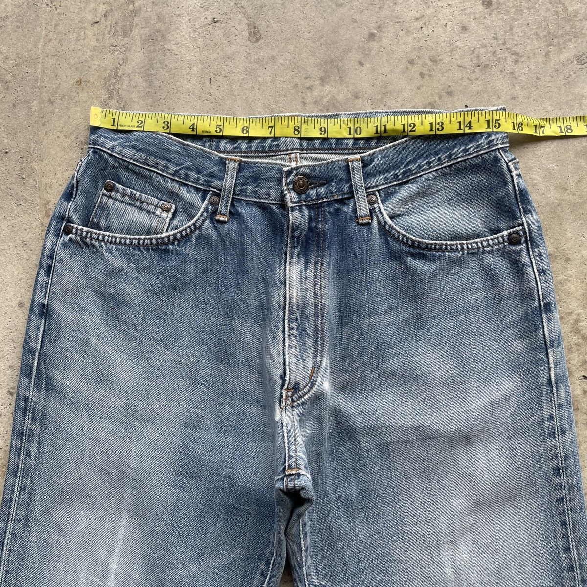 Japanese Brand 90s Vintage Edwin 503 Faded Distressed Denim Jeans Pants W31 Size US 31 - 5 Thumbnail