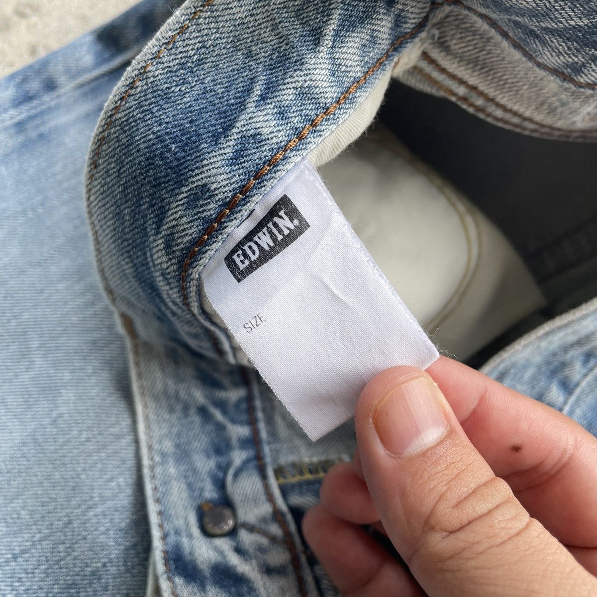Japanese Brand 90s Vintage Edwin 503 Faded Distressed Denim Jeans Pants W31 Size US 31 - 9 Thumbnail