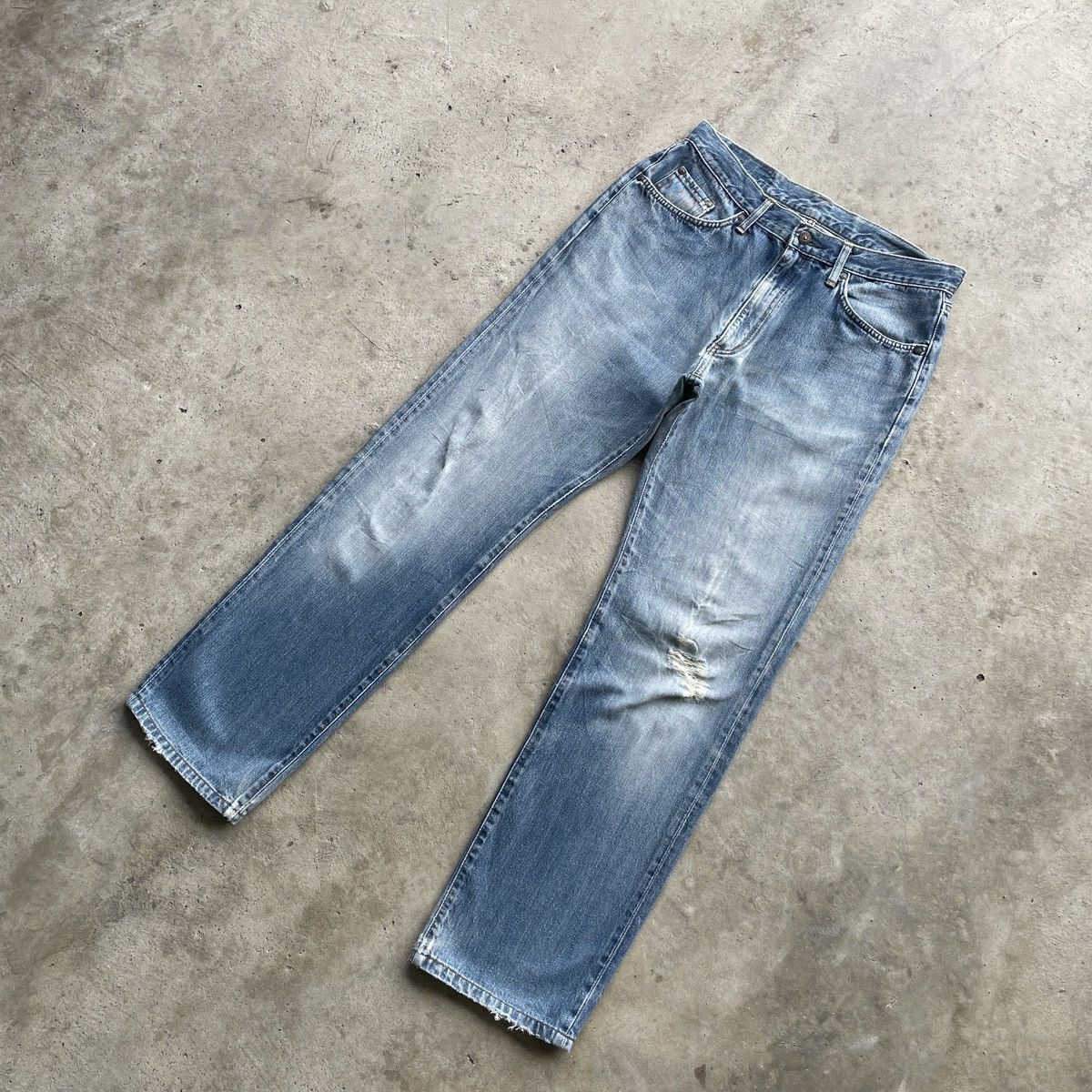 Japanese Brand 90s Vintage Edwin 503 Faded Distressed Denim Jeans Pants W31 Size US 31 - 2 Thumbnail