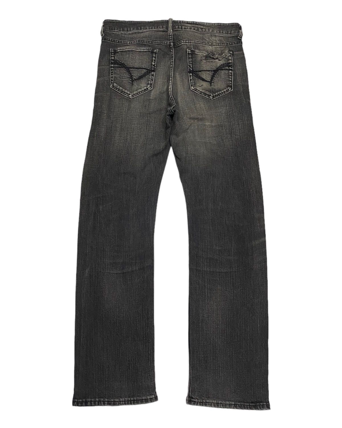 Hysteric Glamour × Japanese Brand JAPANESE AVANT GARDE STYLE DENIM CURVED DISTRESSED Size US 33 - 2 Thumbnail