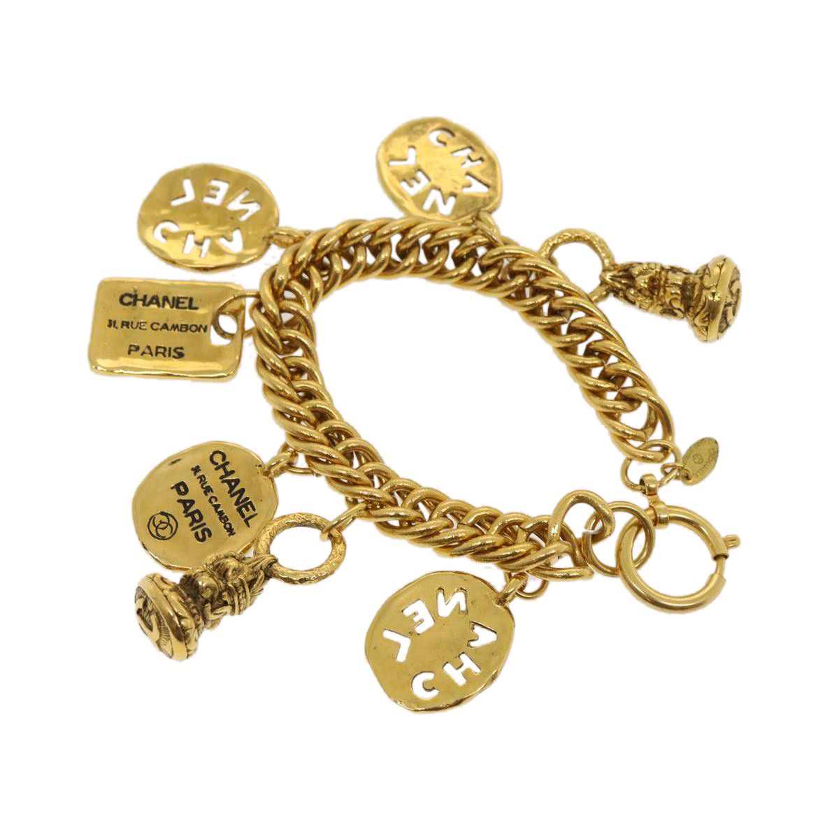 Chanel CHANEL Bracelet metal Gold CC Auth ar7066 Grailed