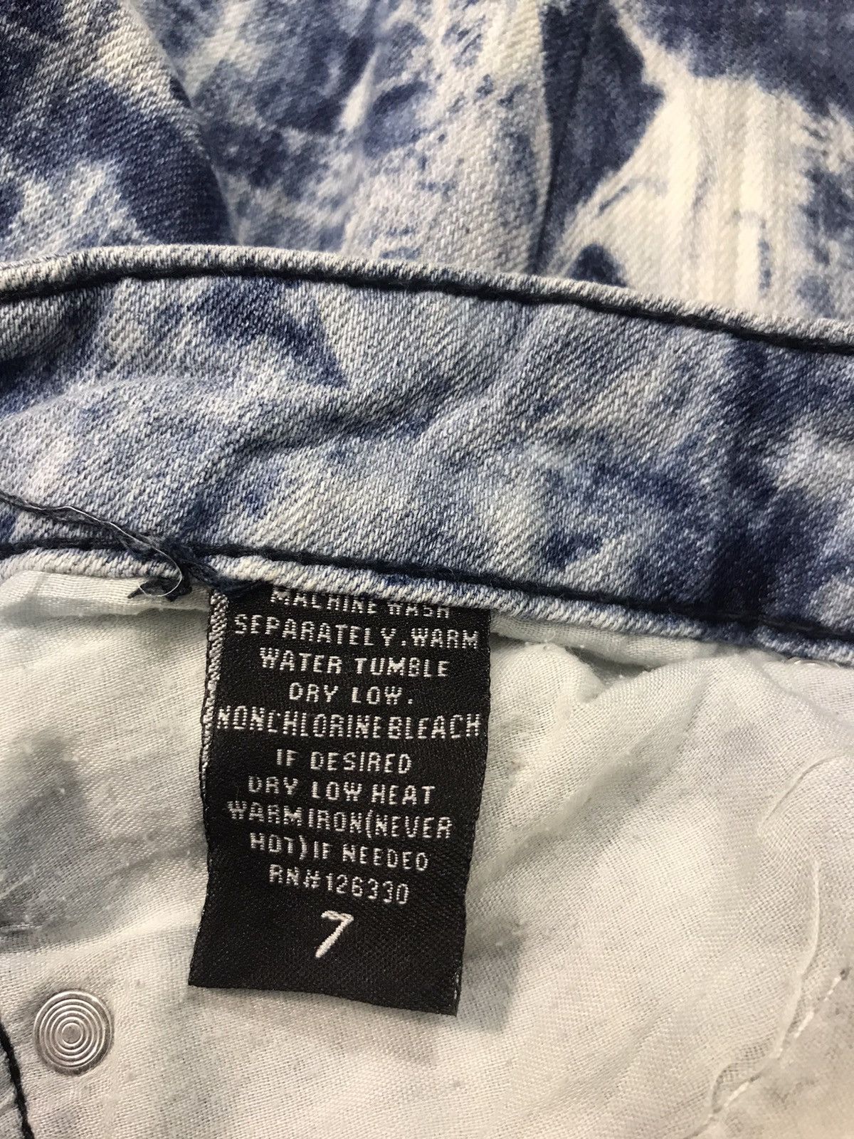 Japanese Brand Hype Style Thrill Skinny Cut Style Acid Wash Punk Rock Size 31" - 4 Thumbnail