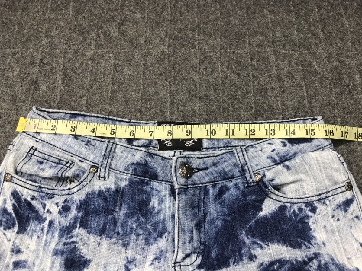 Japanese Brand Hype Style Thrill Skinny Cut Style Acid Wash Punk Rock Size 31" - 7 Thumbnail