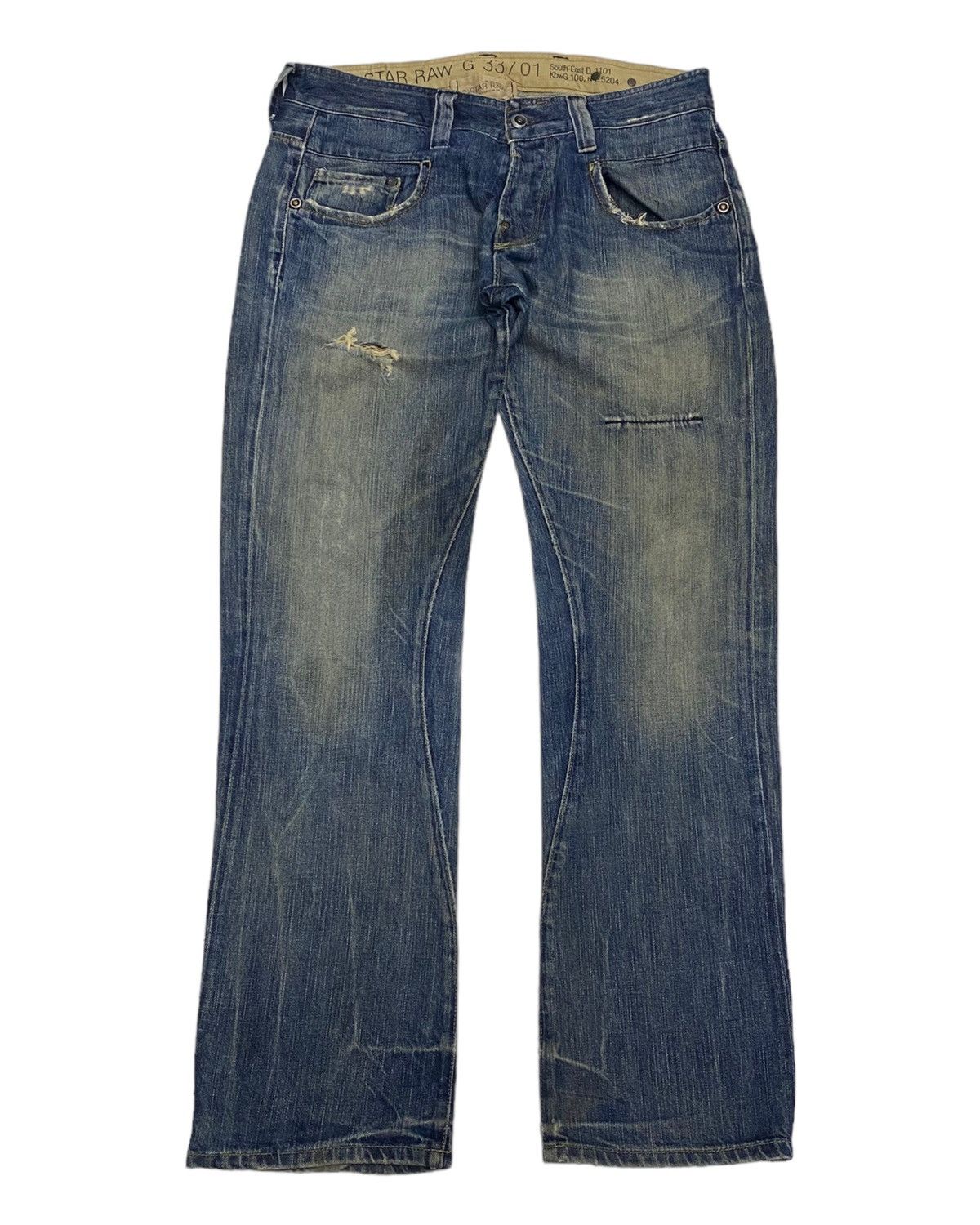 Hysteric Glamour RUSTY🔥ARCHIVE DISTRESSED G STAR RAW TWIST DENIM BAGGY JEANS Size US 34 / EU 50 - 1 Thumbnail