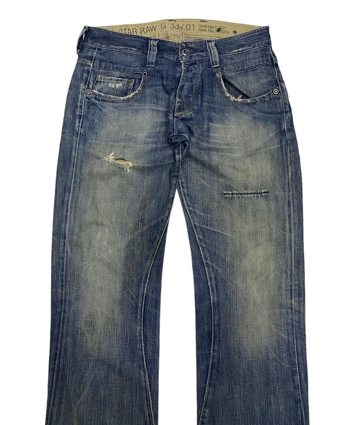 Hysteric Glamour RUSTY🔥ARCHIVE DISTRESSED G STAR RAW TWIST DENIM BAGGY JEANS Size US 34 / EU 50 - 2 Thumbnail