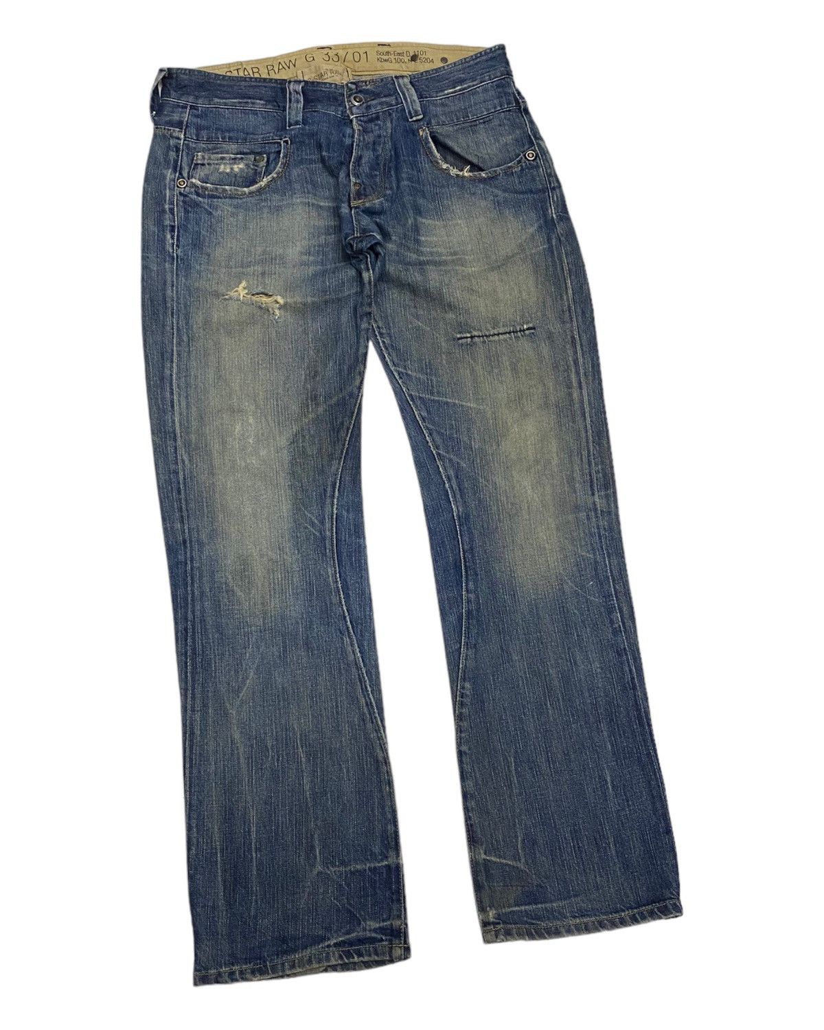 Hysteric Glamour RUSTY🔥ARCHIVE DISTRESSED G STAR RAW TWIST DENIM BAGGY JEANS Size US 34 / EU 50 - 6 Thumbnail