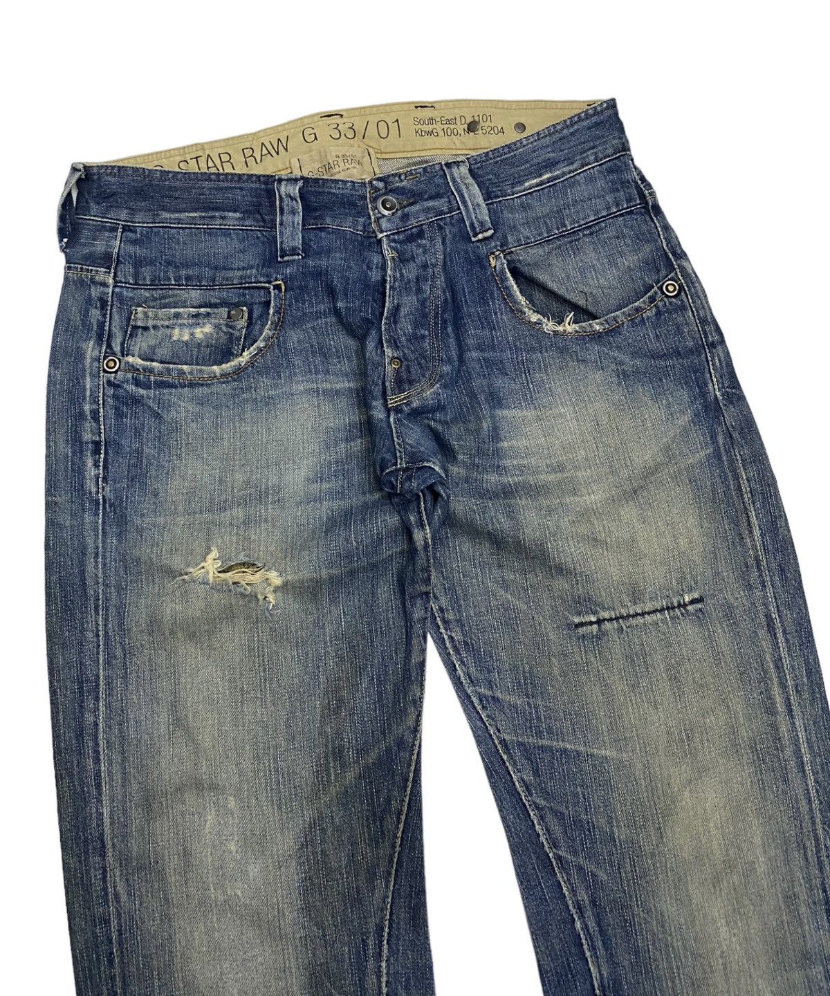 Hysteric Glamour RUSTY🔥ARCHIVE DISTRESSED G STAR RAW TWIST DENIM BAGGY JEANS Size US 34 / EU 50 - 5 Thumbnail