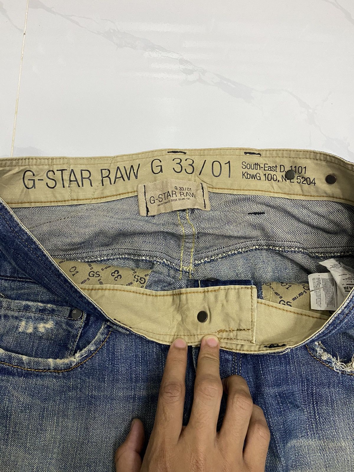 Hysteric Glamour RUSTY🔥ARCHIVE DISTRESSED G STAR RAW TWIST DENIM BAGGY JEANS Size US 34 / EU 50 - 8 Thumbnail