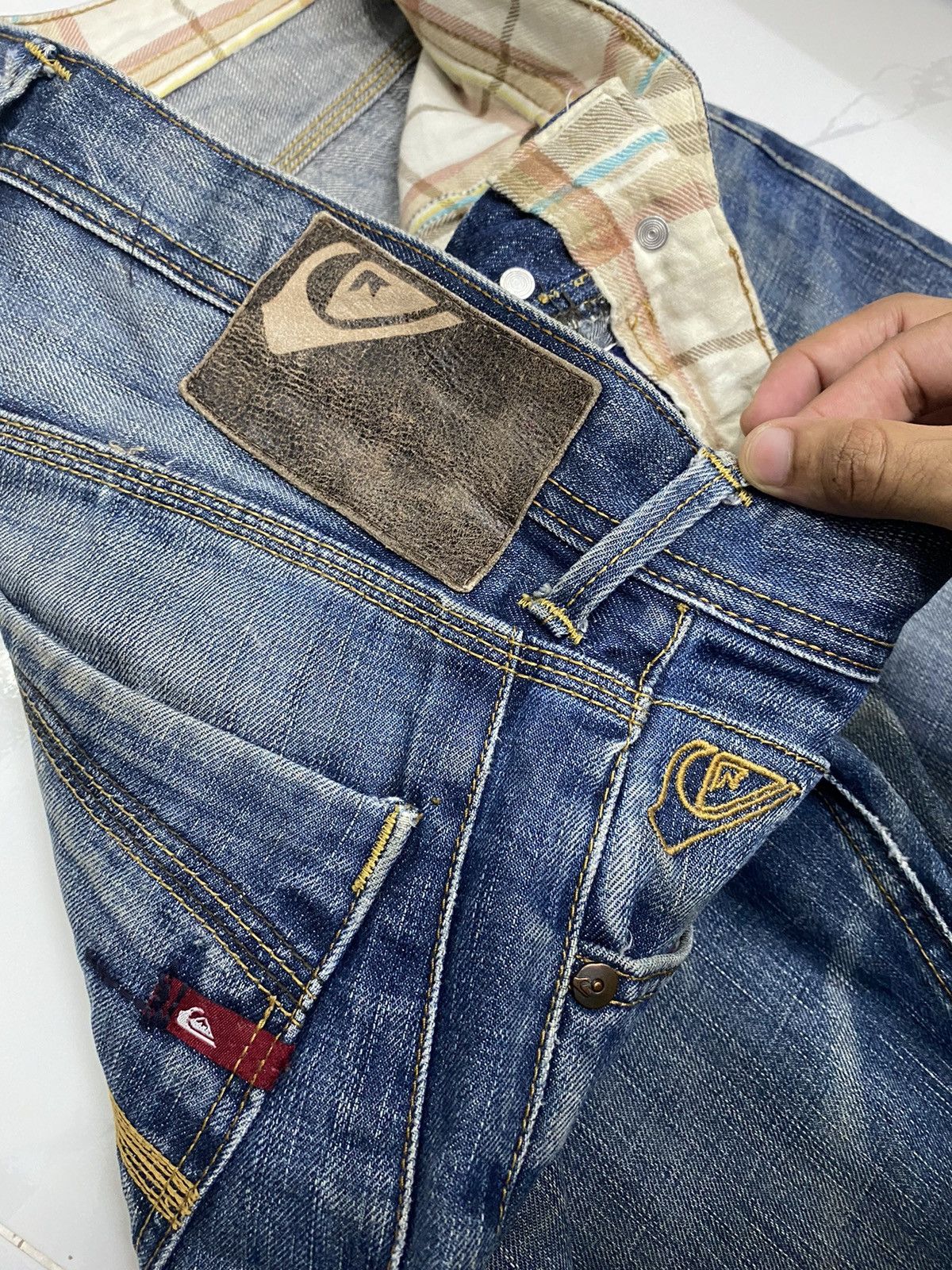 Hysteric Glamour × Quiksilver BAGGY🔥QUIKSILVER DISTRESSED RUSTY REGULAR FIT DENIM JEANS Size US 32 / EU 48 - 10 Thumbnail