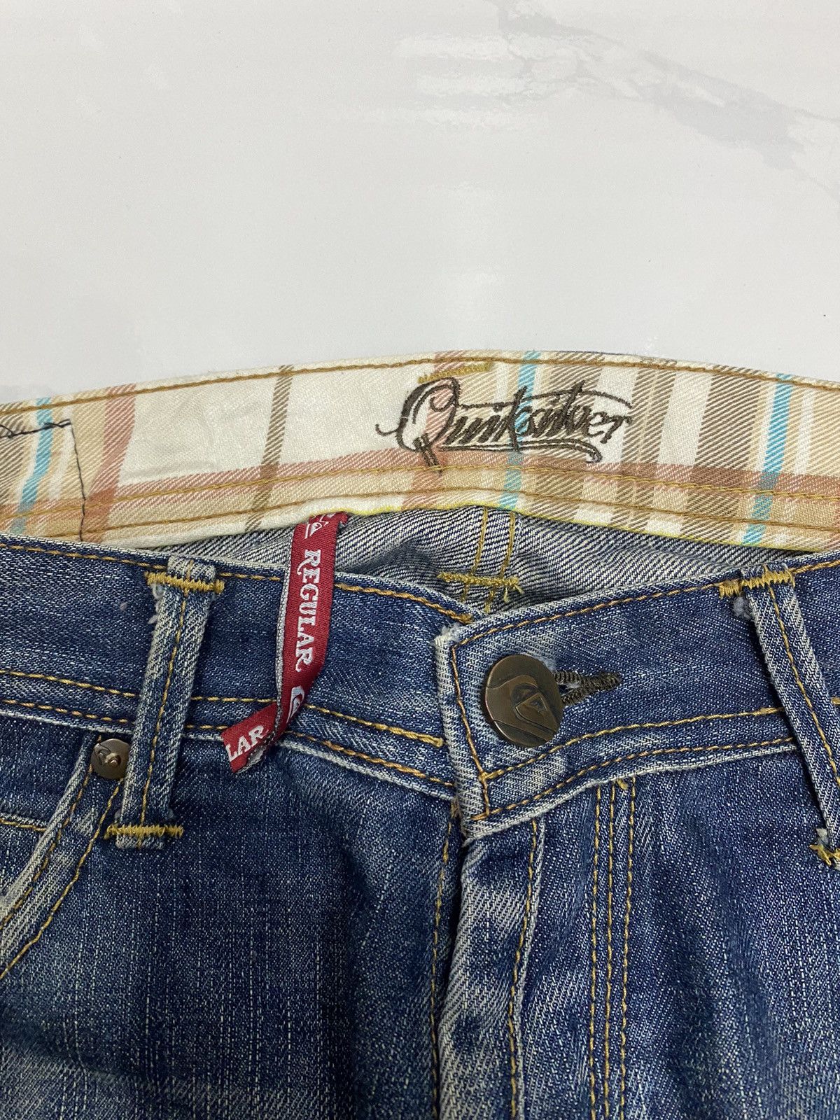 Hysteric Glamour × Quiksilver BAGGY🔥QUIKSILVER DISTRESSED RUSTY REGULAR FIT DENIM JEANS Size US 32 / EU 48 - 8 Thumbnail