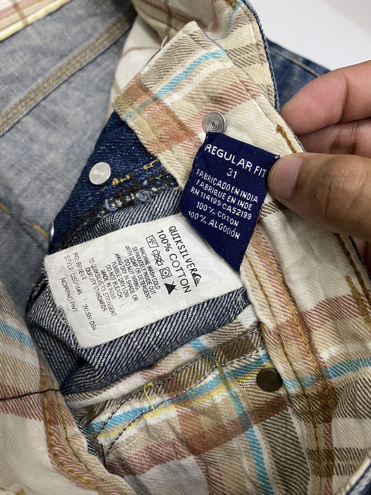 Hysteric Glamour × Quiksilver BAGGY🔥QUIKSILVER DISTRESSED RUSTY REGULAR FIT DENIM JEANS Size US 32 / EU 48 - 11 Thumbnail