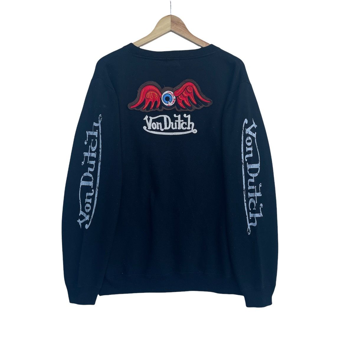 Vintage × Von Dutch Von Dutch Flying Eyeball Tape Sweatshirt Size US XL / EU 56 / 4 - 7 Thumbnail