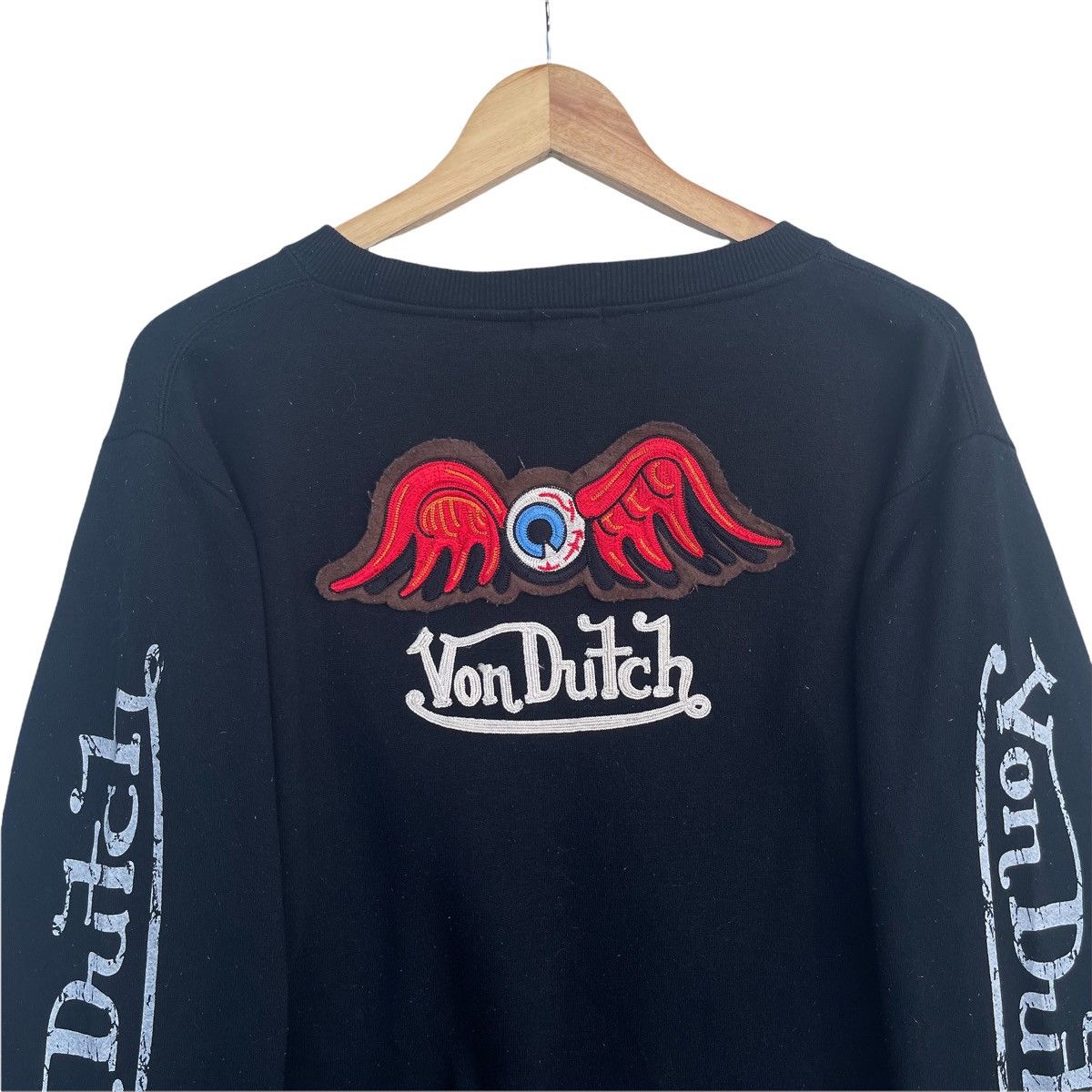 Vintage × Von Dutch Von Dutch Flying Eyeball Tape Sweatshirt Size US XL / EU 56 / 4 - 2 Thumbnail