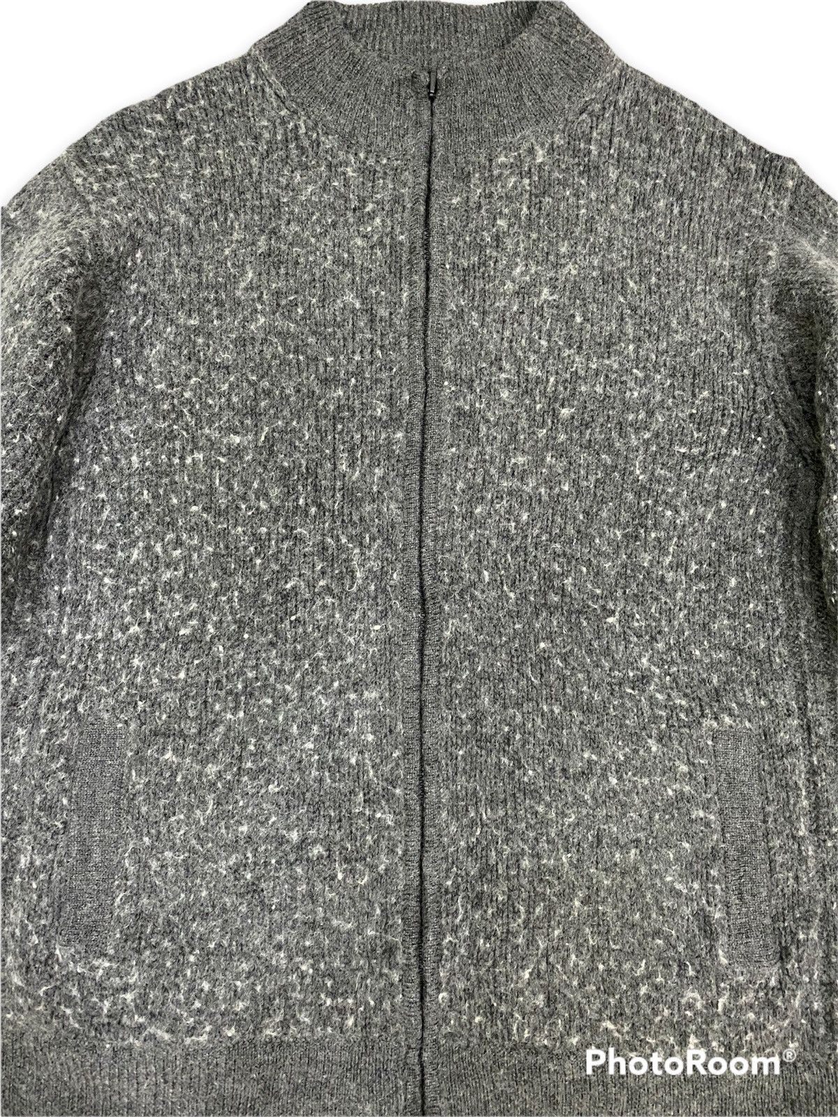 Japanese Brand × Yohji Yamamoto INED HOMME Yohji Yamamoto Wool Stretch Knit Zip Sweater Size US M / EU 48-50 / 2 - 4 Thumbnail