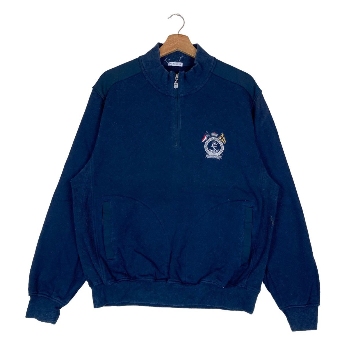Vintage Vintage Pia Sports Quarter Zip Pullover Jumper Sweatshirt Size US M / EU 48-50 / 2 - 1 Thumbnail