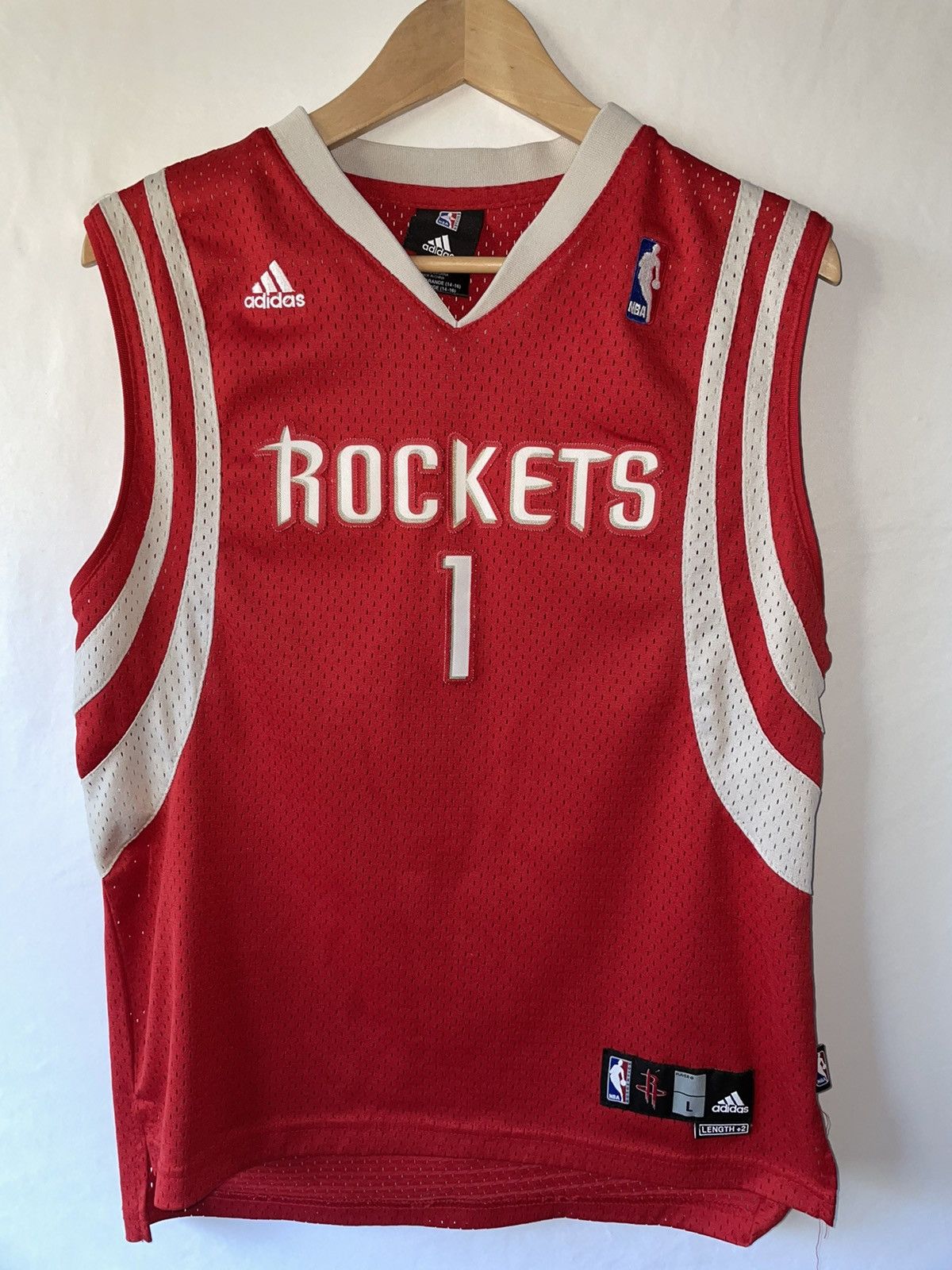 Adidas × NBA ADIDAS Rockets McGrady Jersey - Youth Large (14/16) Size US XS / EU 42 / 0 - 1 Thumbnail