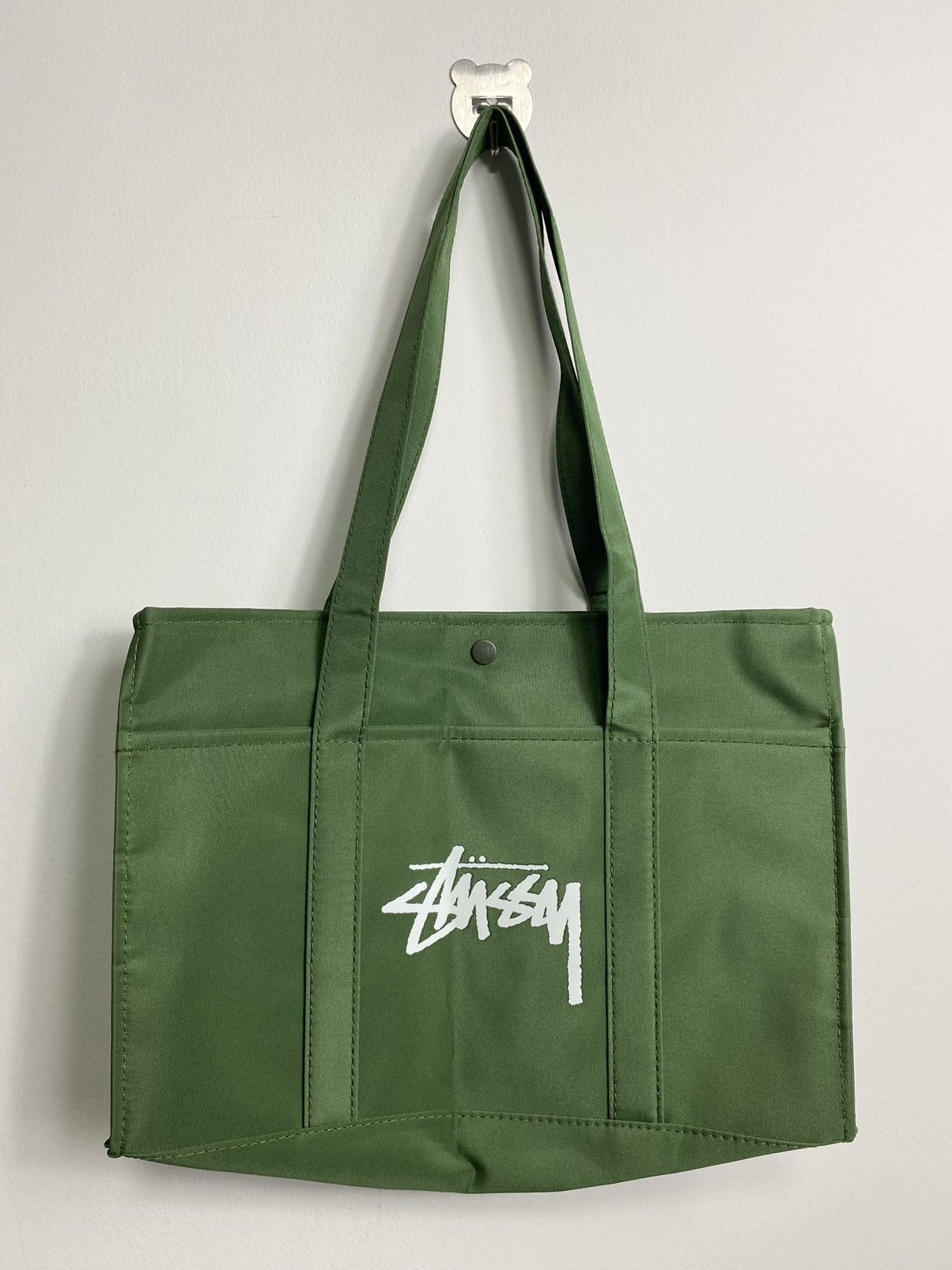 Vintage Stussy Military Color Tote Bag Army Green | Grailed