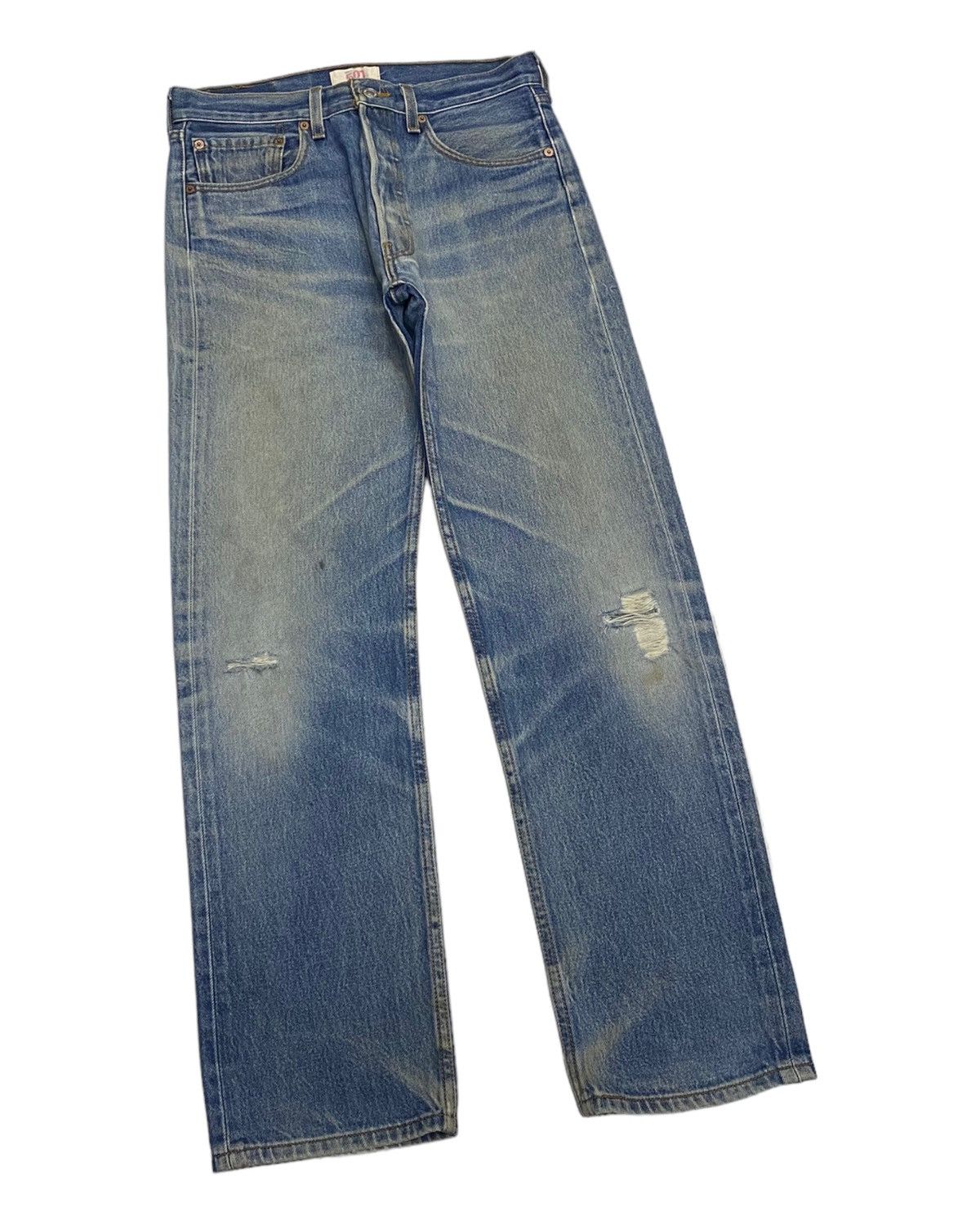 Levi's VINTAGE LEVIS 501 SINGLE R MEXICO DISTRESSED DENIM JEANS Size US 32 / EU 48 - 5 Thumbnail