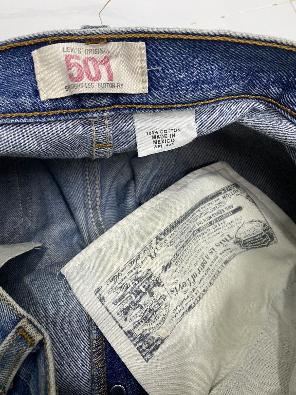 Levi's VINTAGE LEVIS 501 SINGLE R MEXICO DISTRESSED DENIM JEANS Size US 32 / EU 48 - 9 Thumbnail