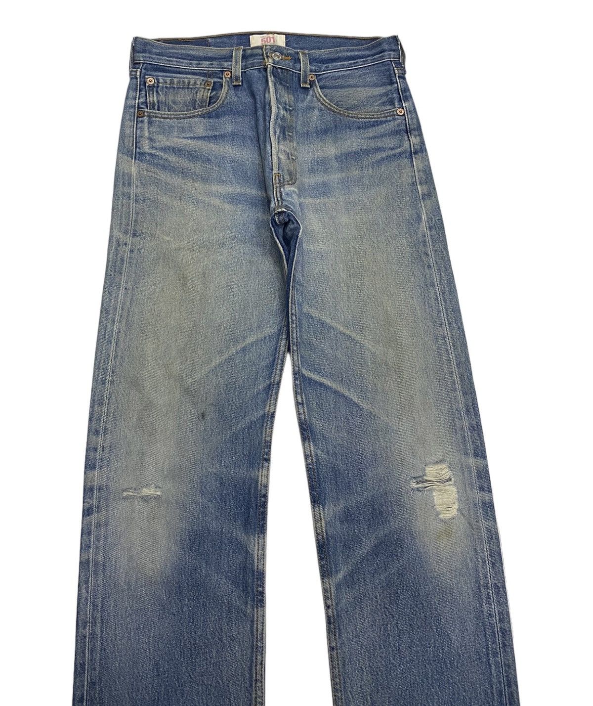 Levi's VINTAGE LEVIS 501 SINGLE R MEXICO DISTRESSED DENIM JEANS Size US 32 / EU 48 - 3 Thumbnail