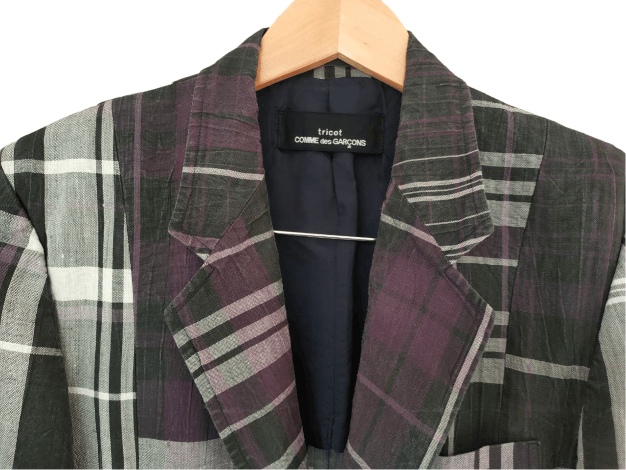 Comme des Garcons CDG Tricot checkered Patchwork Blazer Size M / US 6-8 / IT 42-44 - 4 Thumbnail