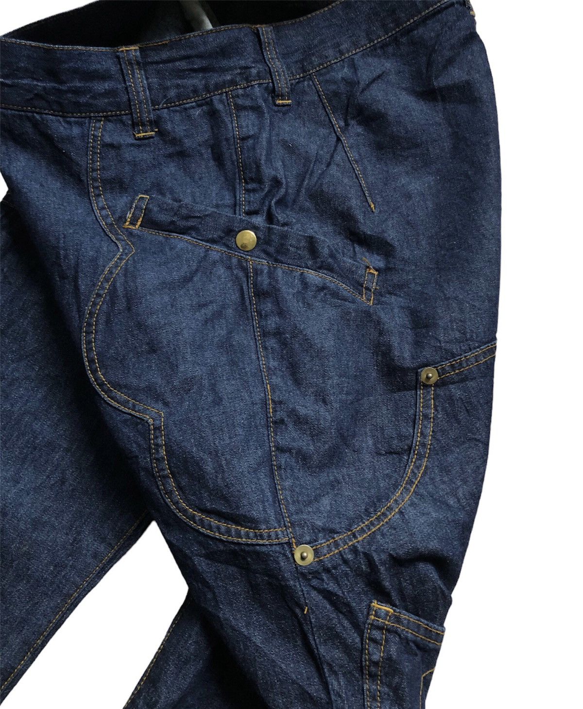 Issey Miyake × Japanese Brand × mercibeaucoup Mercibeaucoup drop crotch denim pants Size US 30 / EU 46 - 5 Thumbnail