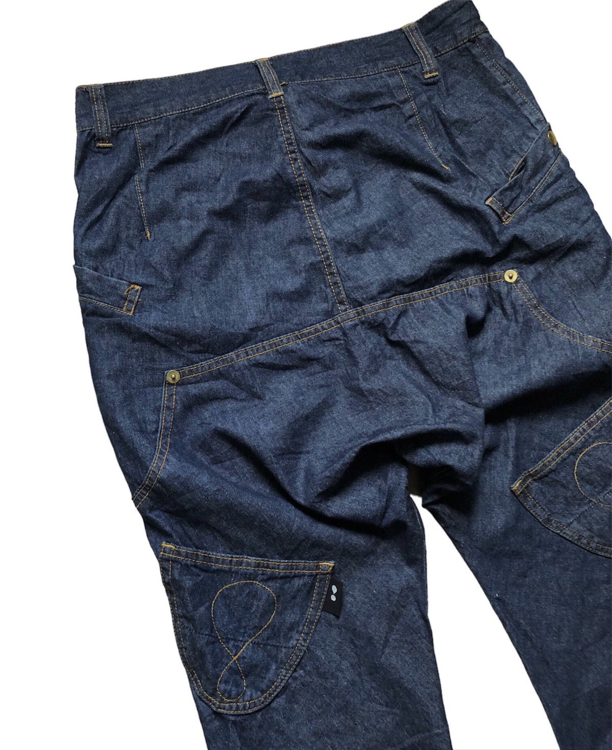 Issey Miyake × Japanese Brand × mercibeaucoup Mercibeaucoup drop crotch denim pants Size US 30 / EU 46 - 7 Thumbnail