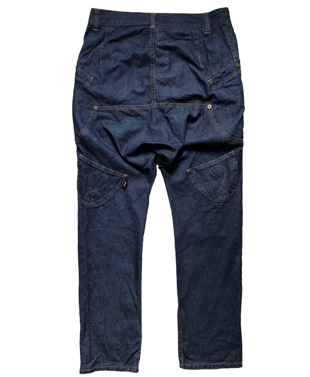 Issey Miyake × Japanese Brand × mercibeaucoup Mercibeaucoup drop crotch denim pants Size US 30 / EU 46 - 2 Thumbnail
