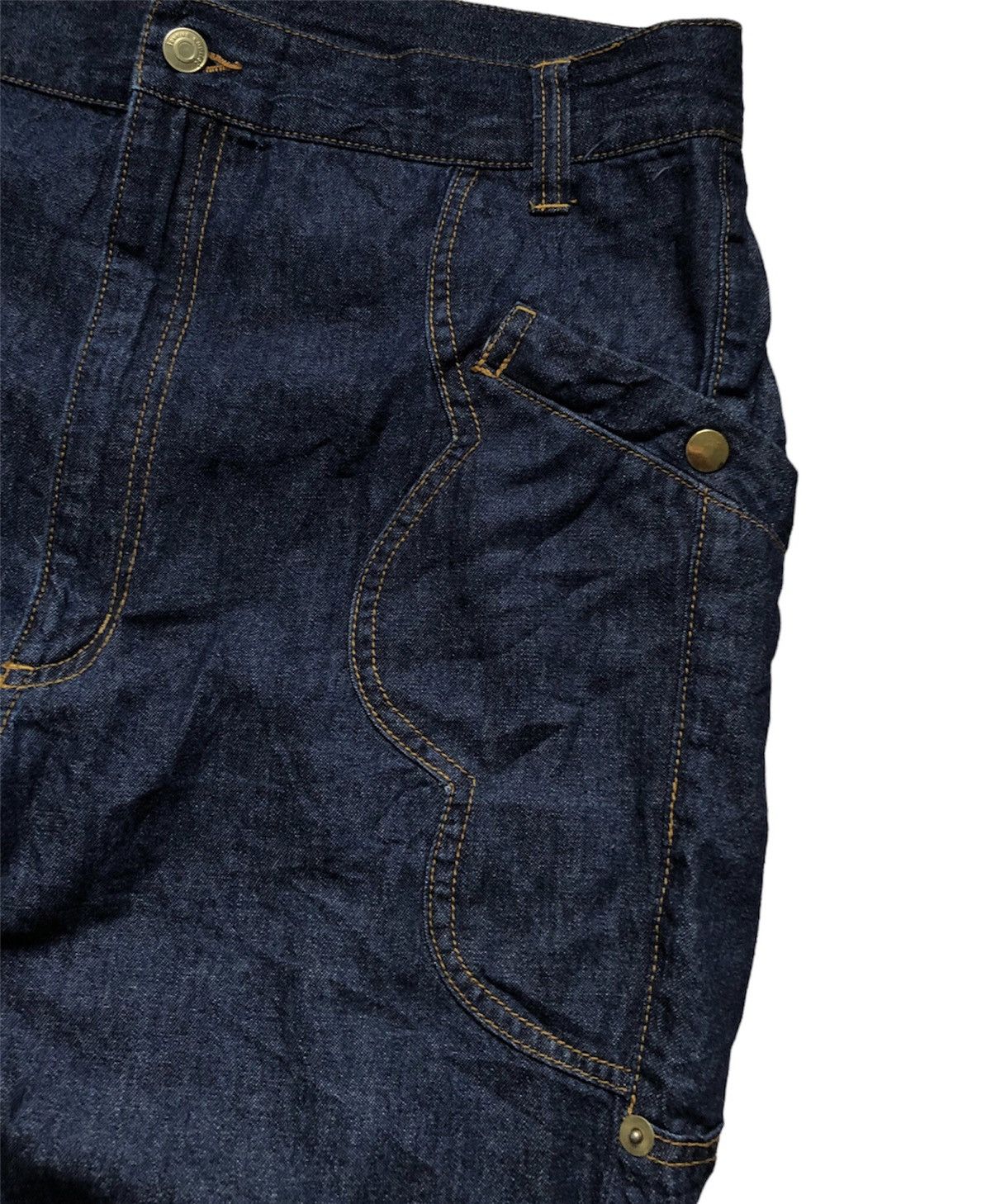 Issey Miyake × Japanese Brand × mercibeaucoup Mercibeaucoup drop crotch denim pants Size US 30 / EU 46 - 4 Thumbnail
