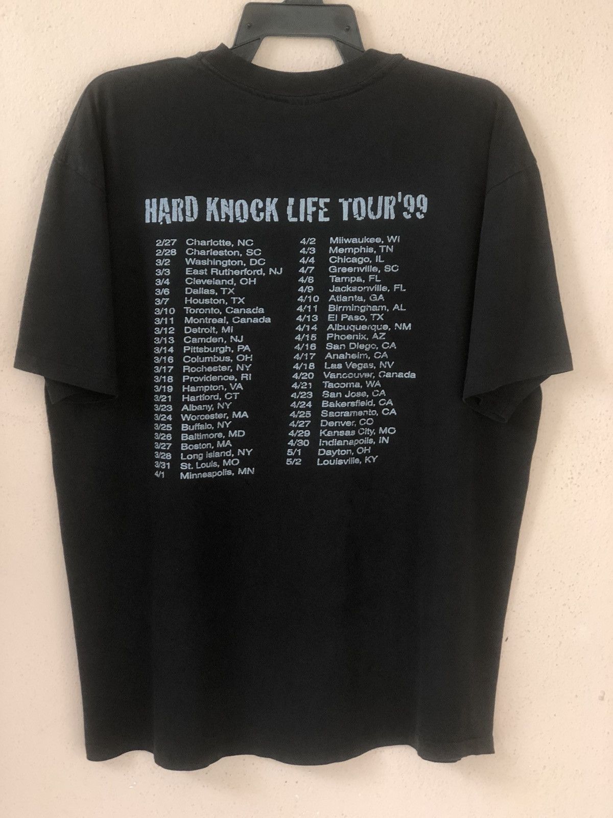 Rap Tees × Vintage × Wu-Tang Clan Vintage 90s METHOD MAN hard Knock Life Tour 99 Size US XL / EU 56 / 4 - 2 Thumbnail