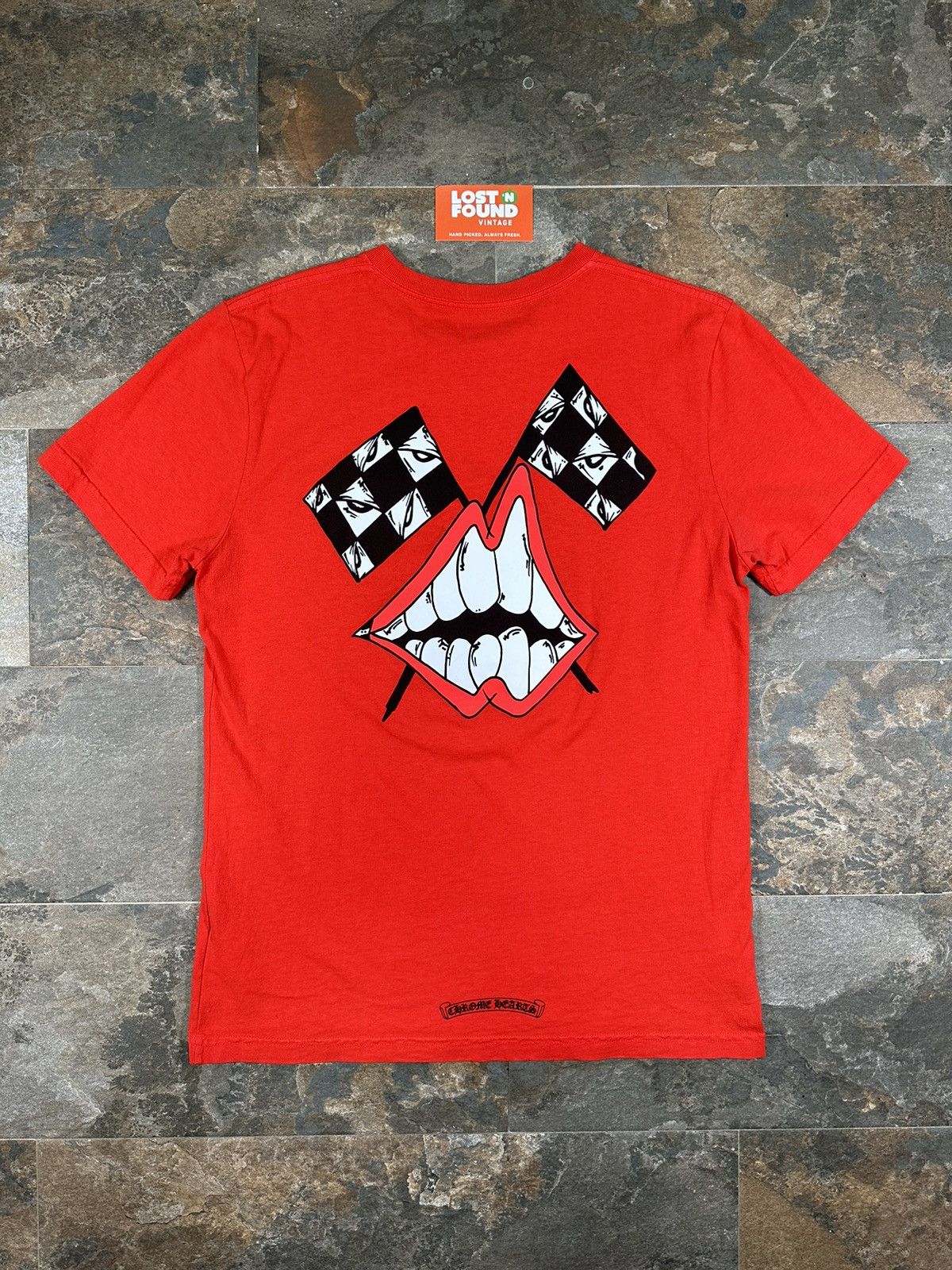 希少コラボ【Chrome Hearts × Matty Boy】Chomper Tshirt red Buy Chrome Hearts Red Matty Boy Chomper T-shirt Online at