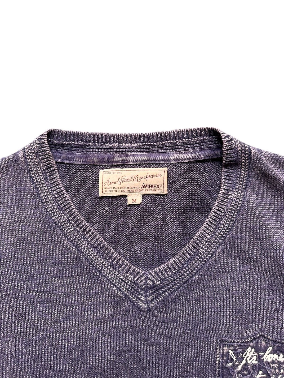Avirex 2000's Avirex overdyed knit sweater Size US M / EU 48-50 / 2 - 6 Thumbnail
