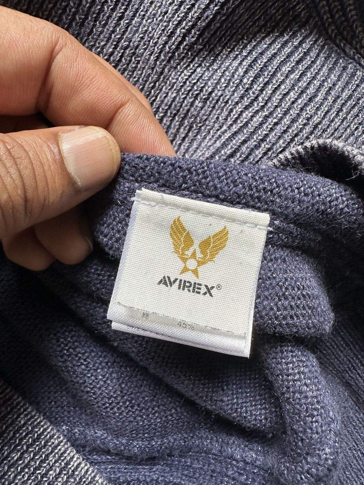 Avirex 2000's Avirex overdyed knit sweater Size US M / EU 48-50 / 2 - 11 Thumbnail