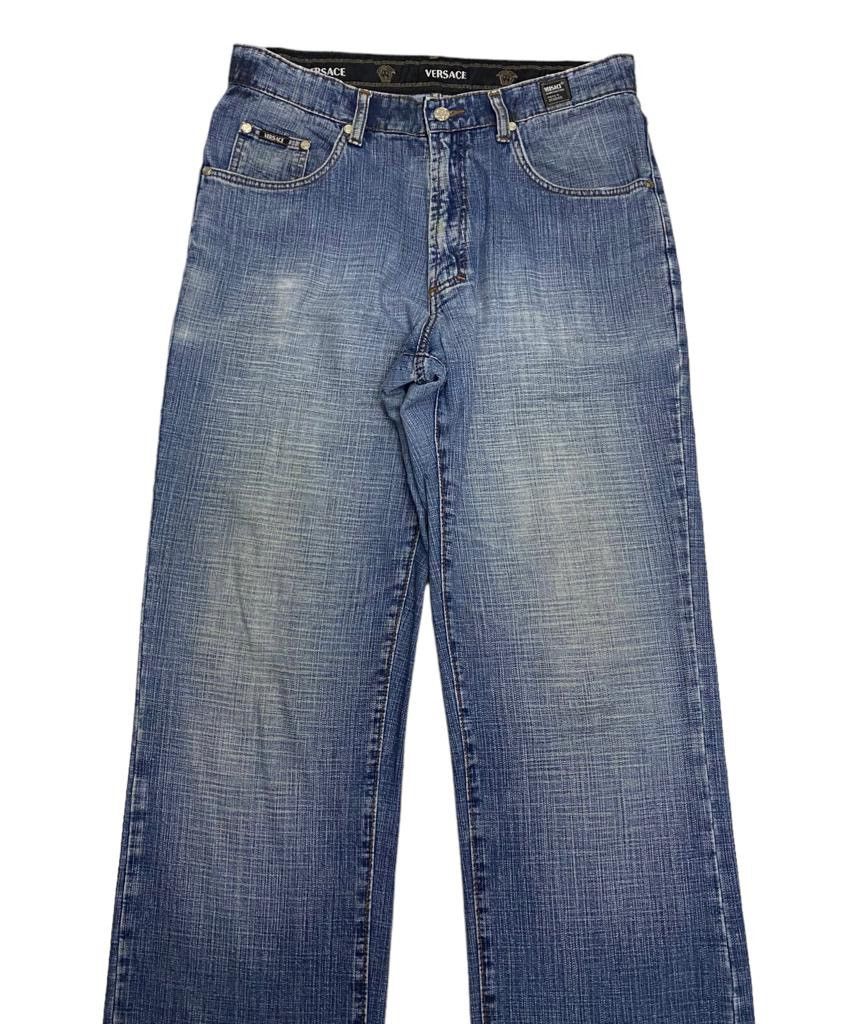 Versace BAGGY🔥VERSACE JEANS COUTURE DISTRESSED BAGGY DENIM JEANS Size US 33 - 3 Thumbnail
