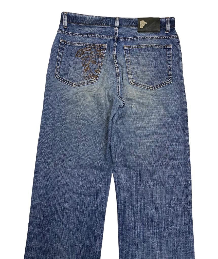 Versace BAGGY🔥VERSACE JEANS COUTURE DISTRESSED BAGGY DENIM JEANS Size US 33 - 4 Thumbnail