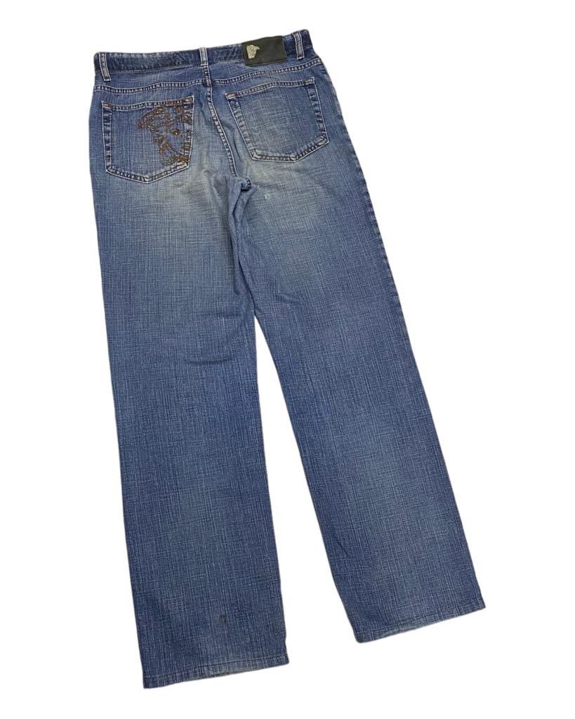 Versace BAGGY🔥VERSACE JEANS COUTURE DISTRESSED BAGGY DENIM JEANS Size US 33 - 7 Thumbnail