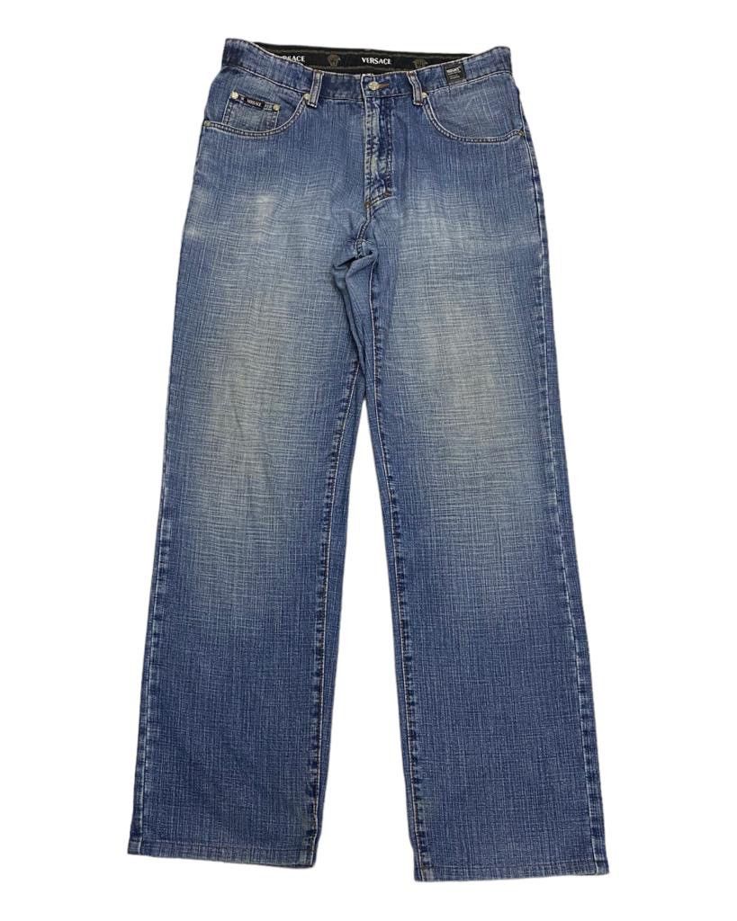 Versace BAGGY🔥VERSACE JEANS COUTURE DISTRESSED BAGGY DENIM JEANS Size US 33 - 1 Thumbnail