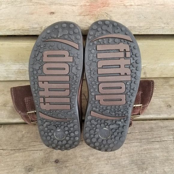 FitFlop Superboot Chocolate Brown Suede Leather Buckle Boots