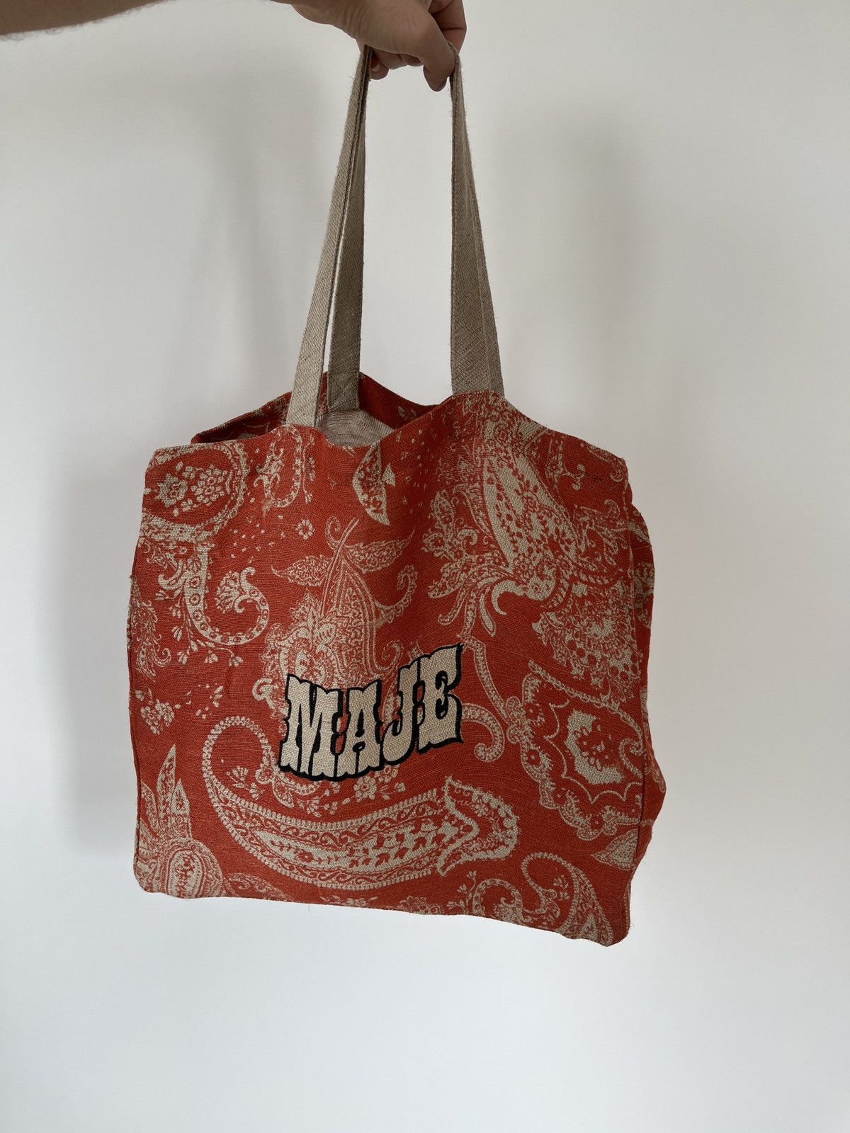 Maje Maje Paisley Orange Tote Bag 2021 Dior Style Size ONE SIZE - 12 Thumbnail