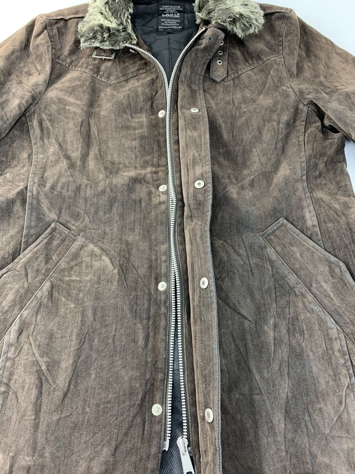 Japanese Brand Louis Chavlon Wool Chore Jacket Fur Corduroy Zipper Jacket Size US M / EU 48-50 / 2 - 3 Thumbnail
