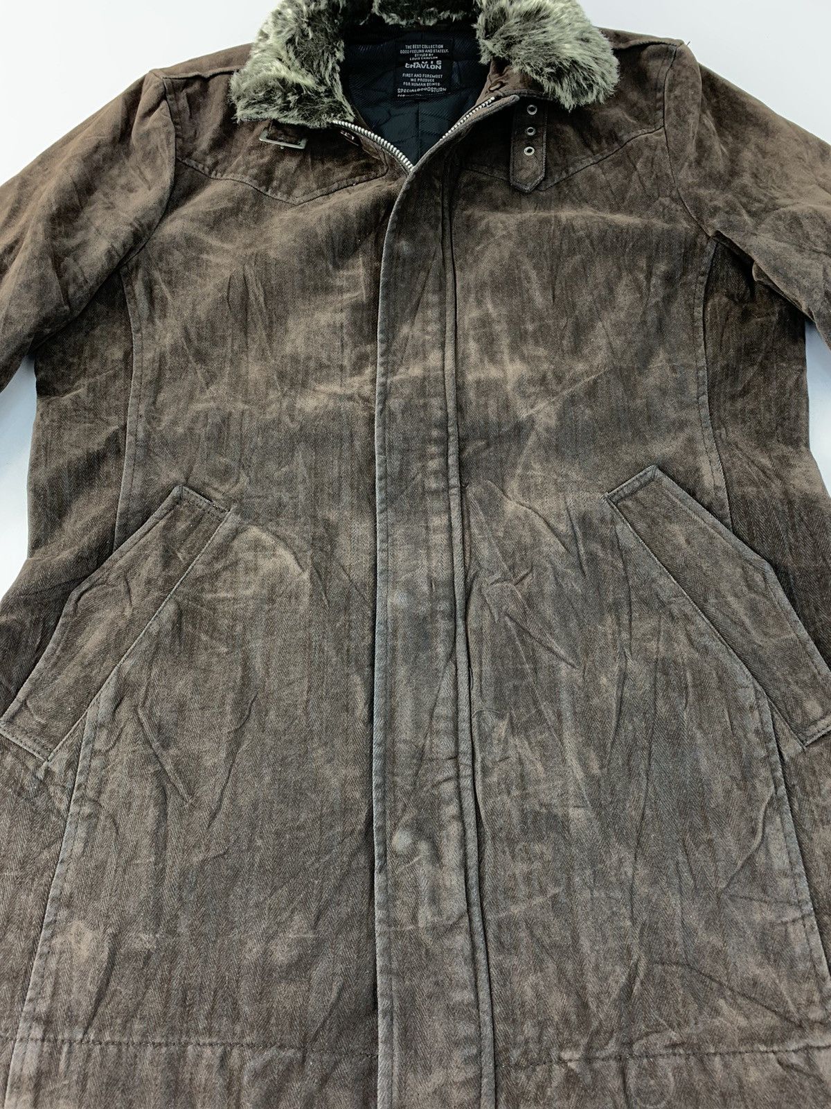 Japanese Brand Louis Chavlon Wool Chore Jacket Fur Corduroy Zipper Jacket Size US M / EU 48-50 / 2 - 2 Thumbnail