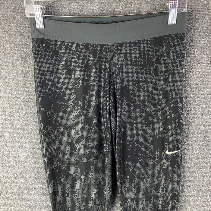 Nike Nike Gray Leopard Print Leggings High Rise Small