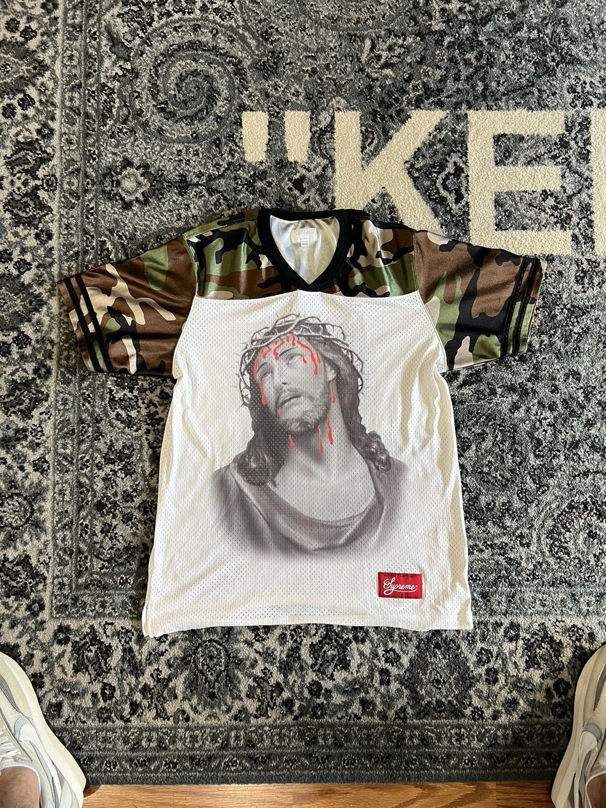 SUPREME JESUS FOOTBALL JERSEY CAMO SS14 - HotelomegaShops