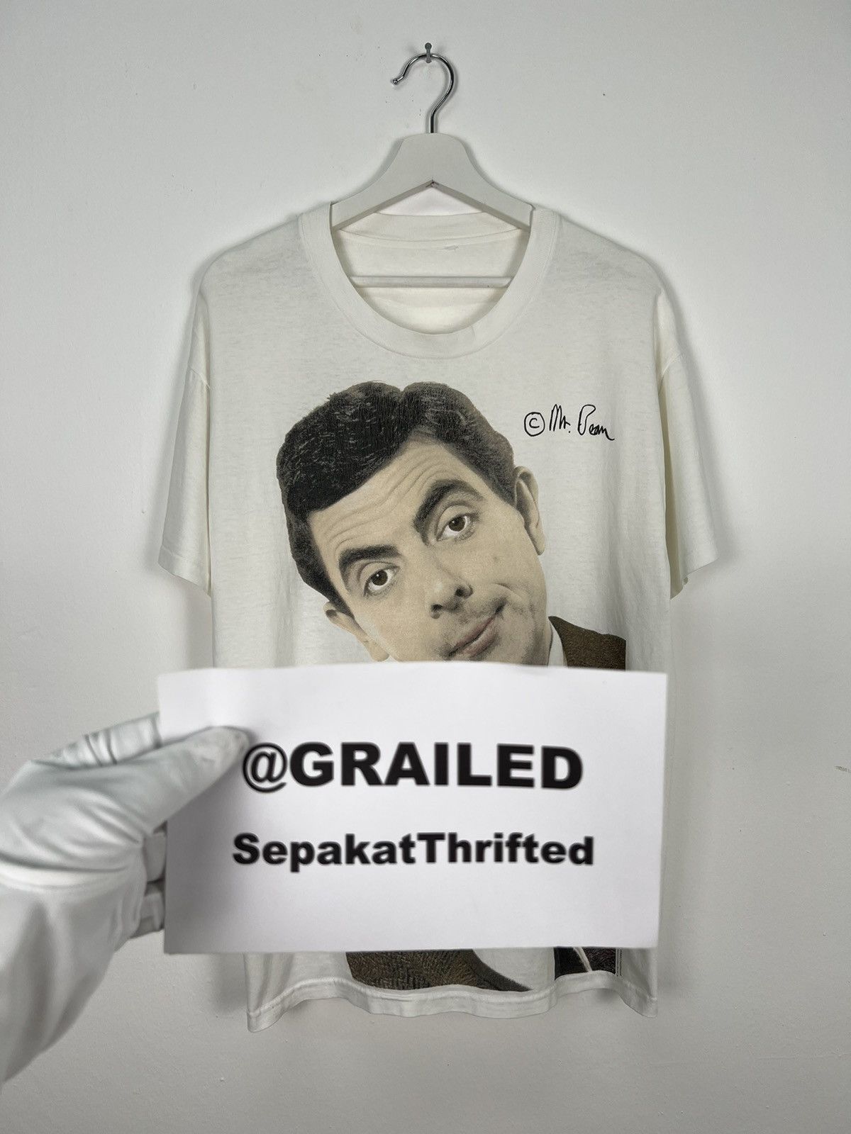 Vintage Vintage 90s Mr Bean Backstage Pass Tv Promo Tee Size US L / EU 52-54 / 3 - 10 Thumbnail