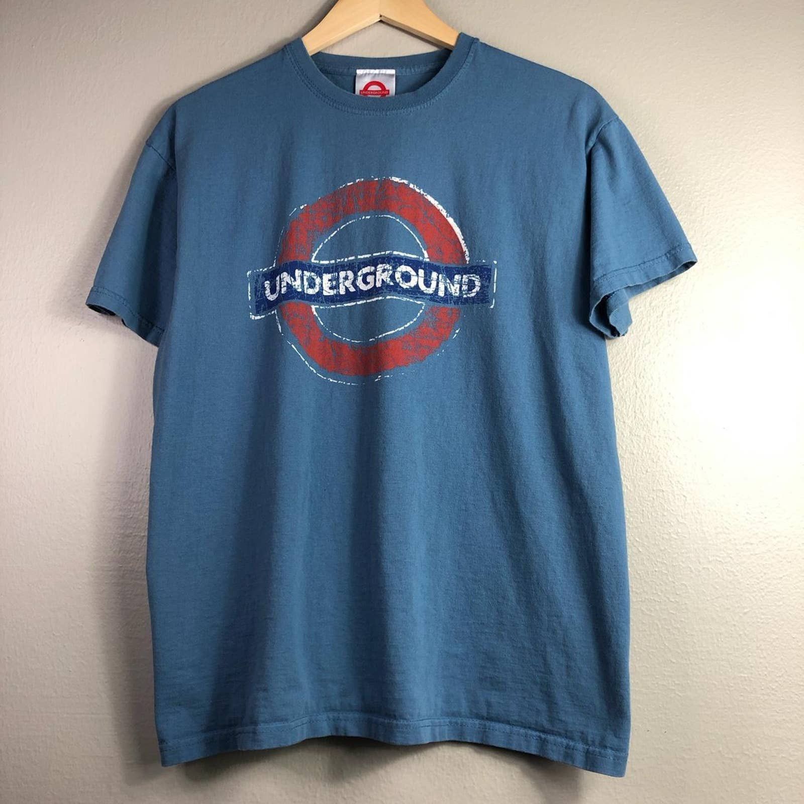 T-shirt Homme Upper Underground Import US - Taille L, Couleur Marron, Neuf Jamais Porté